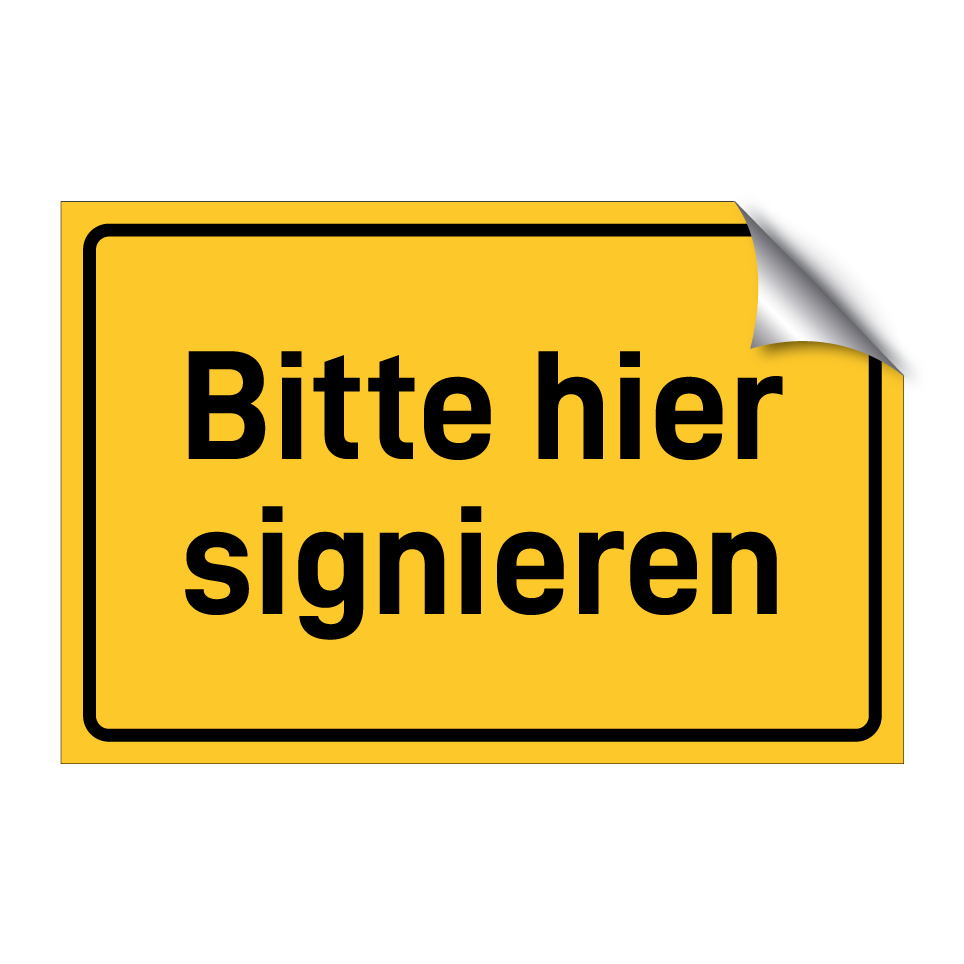 Bitte hier signieren
