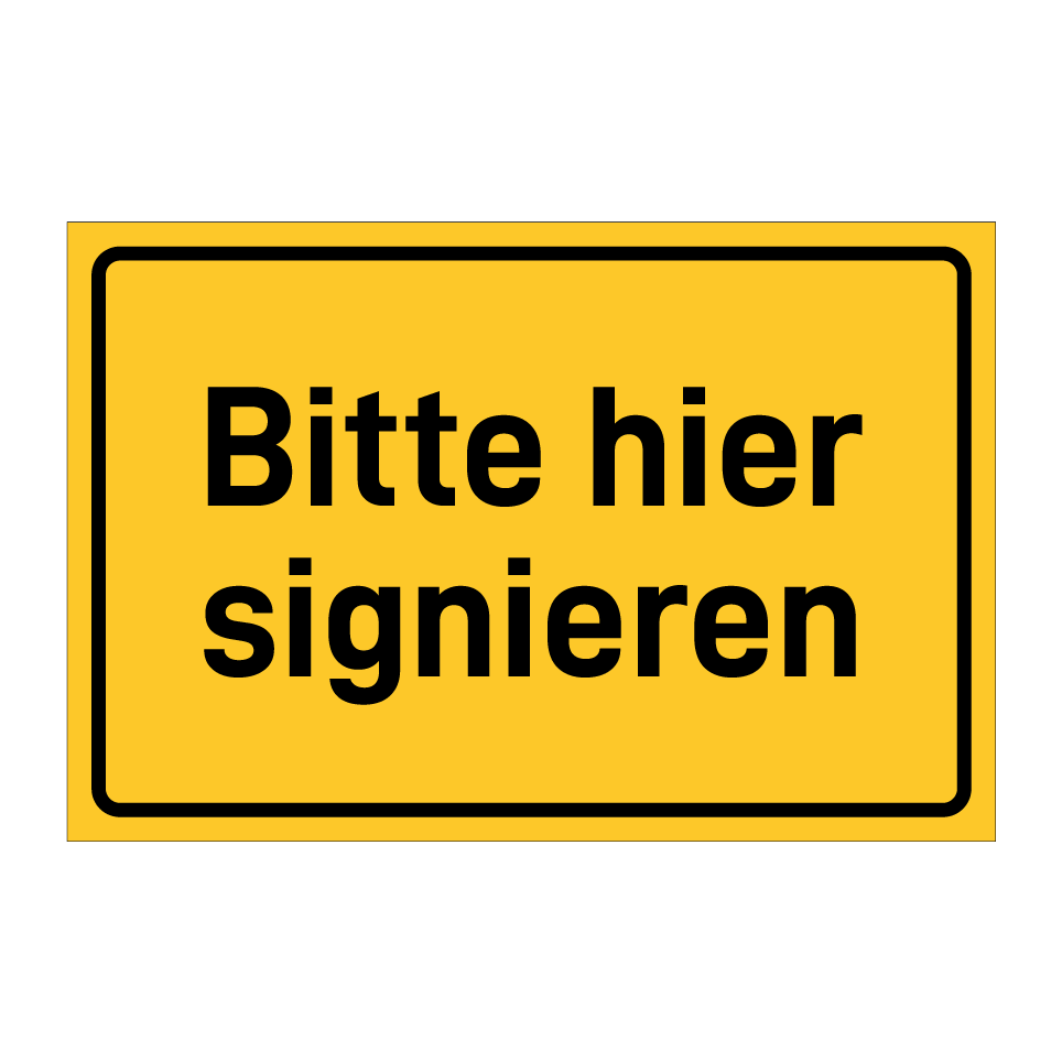 Bitte hier signieren