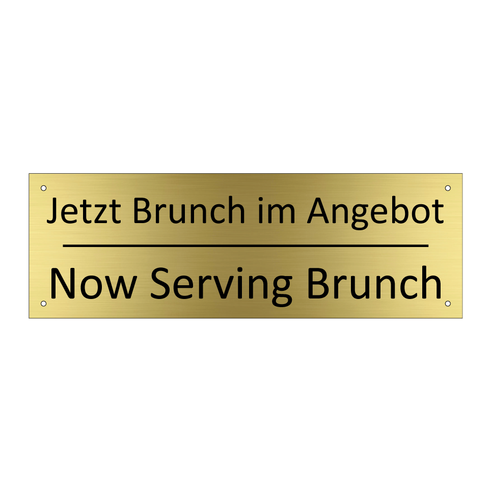 Jetzt Brunch im Angebot - Now Serving Brunch