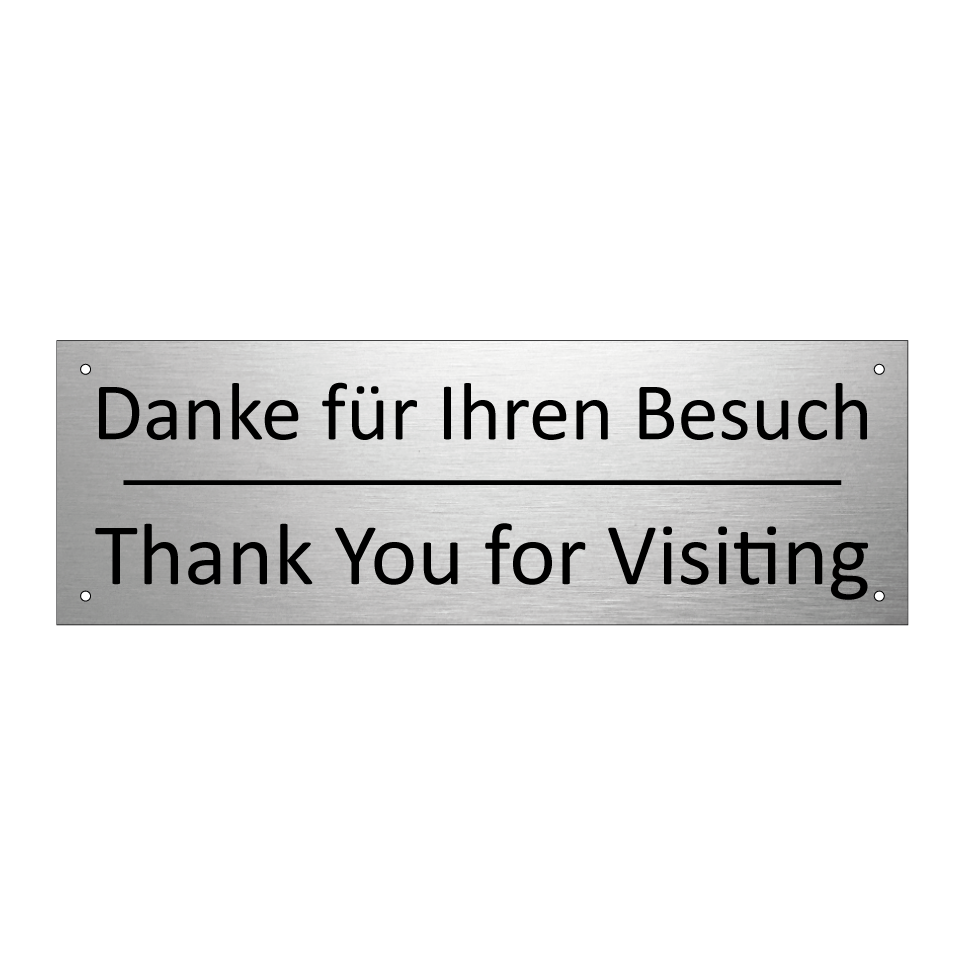 Danke für Ihren Besuch - Thank You for Visiting