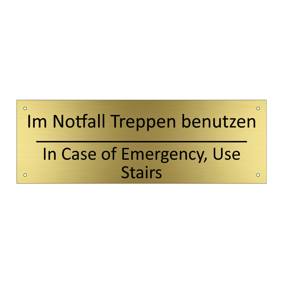 Im Notfall Treppen benutzen - In Case of Emergency, Use Stairs /.../