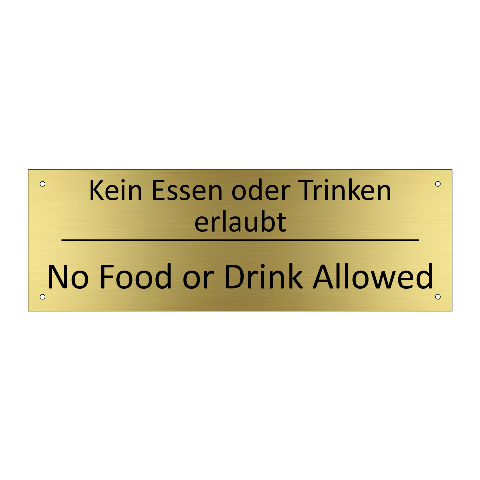 Kein Essen oder Trinken erlaubt /.../ - No Food or Drink Allowed