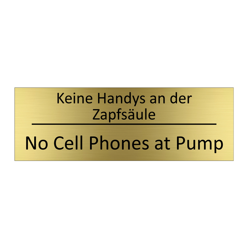 Keine Handys an der Zapfsäule - No Cell Phones at Pump