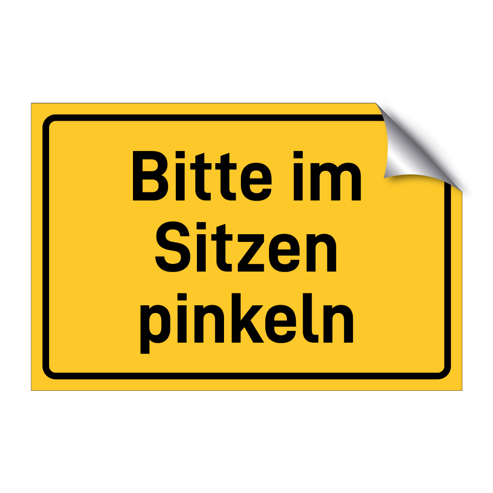 Bitte im Sitzen pinkeln