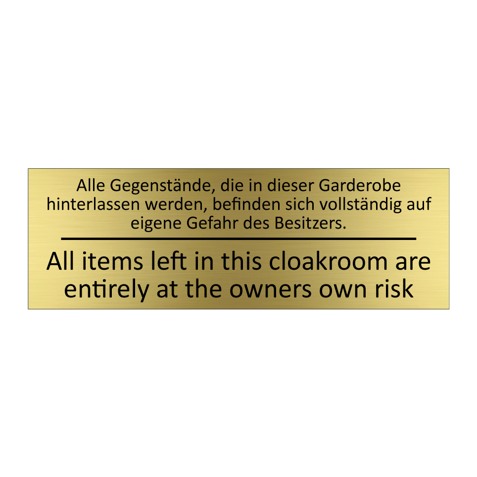 Alle Gegenstände, die in dieser /.../ - All items left in this cloakroom /.../
