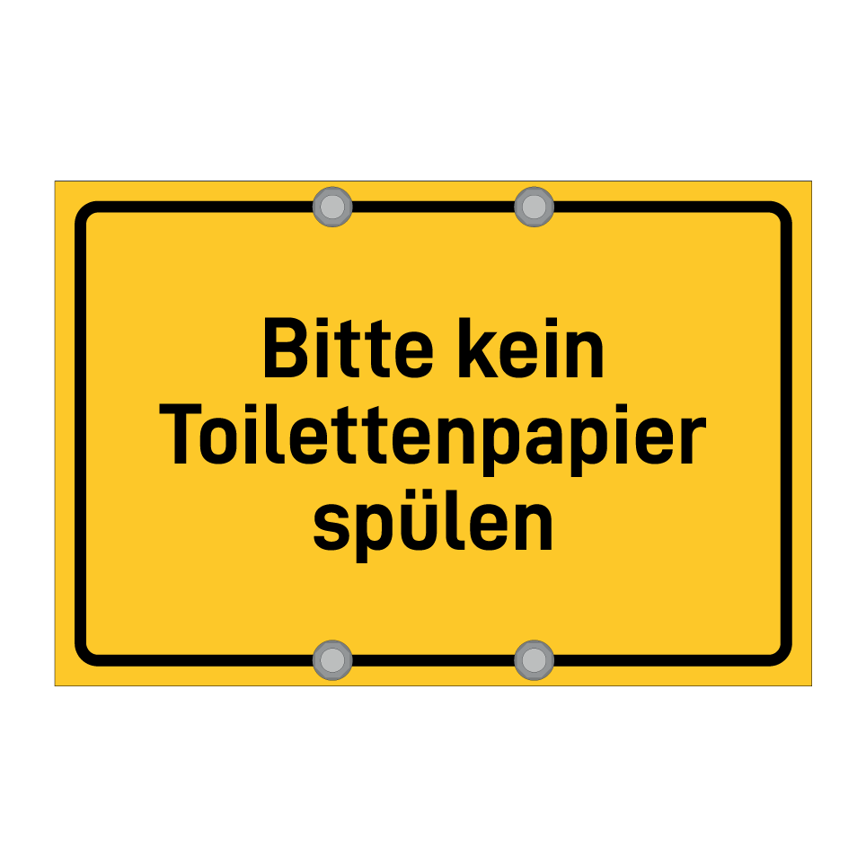 Bitte kein Toilettenpapier spülen