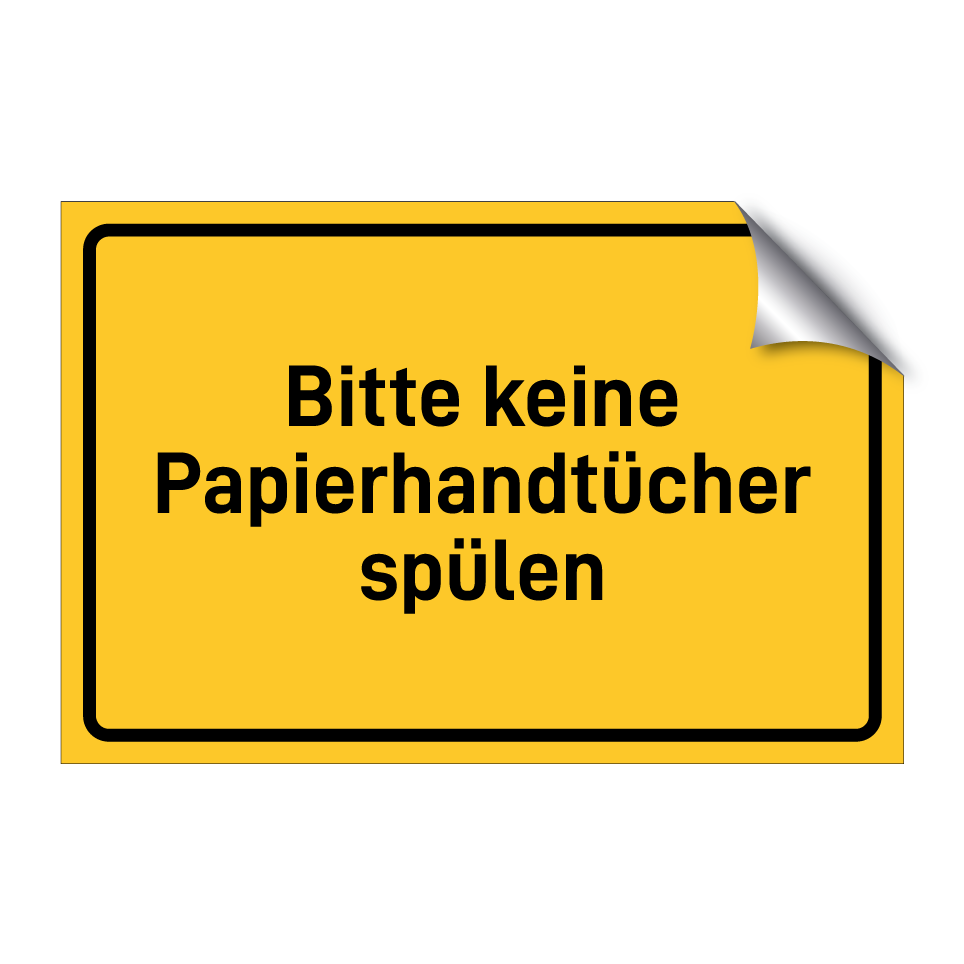 Bitte keine Papierhandtücher spülen