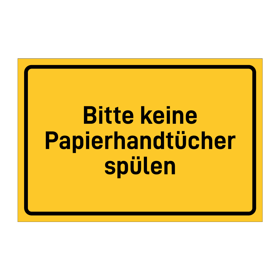 Bitte keine Papierhandtücher spülen