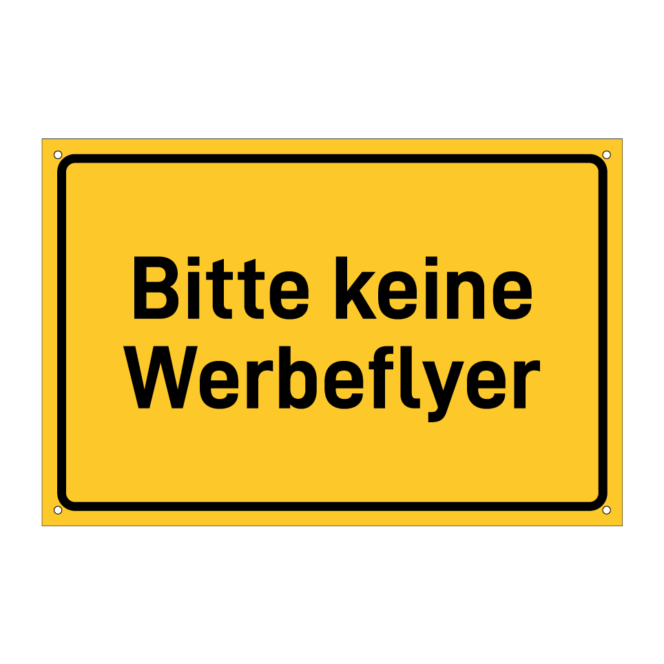 Bitte keine Werbeflyer