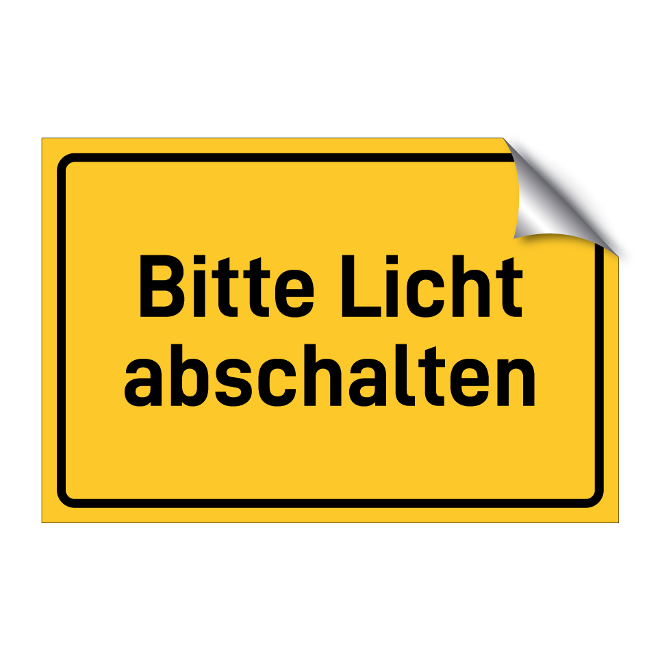 Bitte Licht abschalten