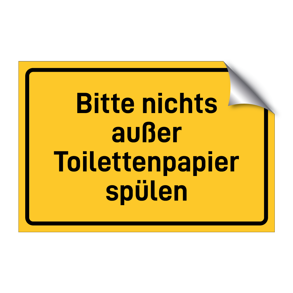 Bitte nichts außer Toilettenpapier spülen