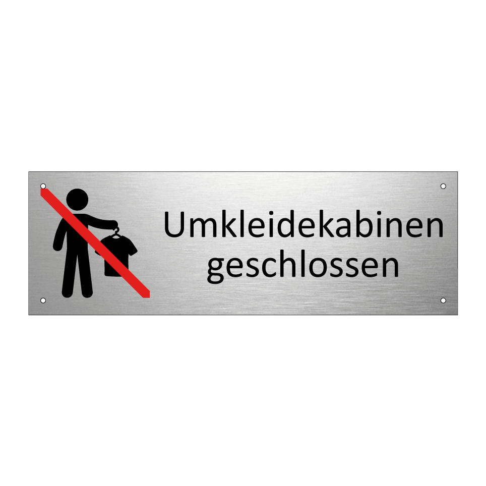 Umkleidekabinen geschlossen