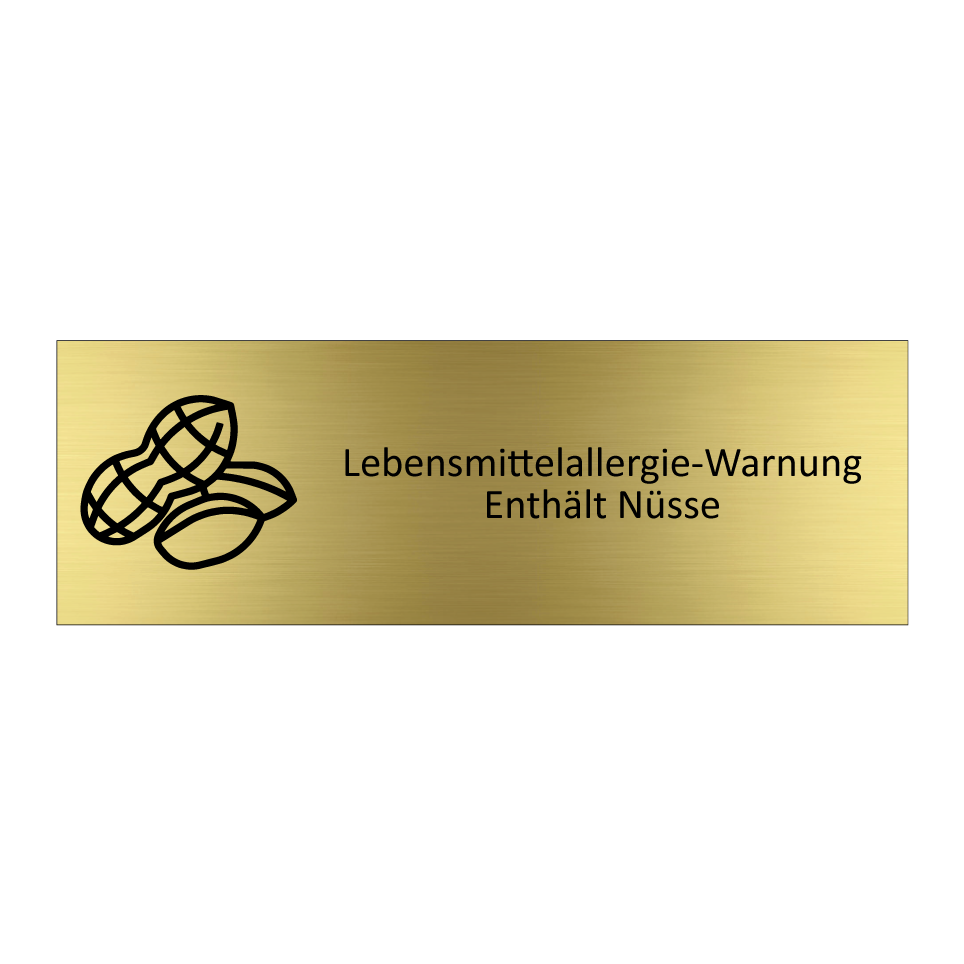 Lebensmittelallergie-Warnung Enthält Nüsse
