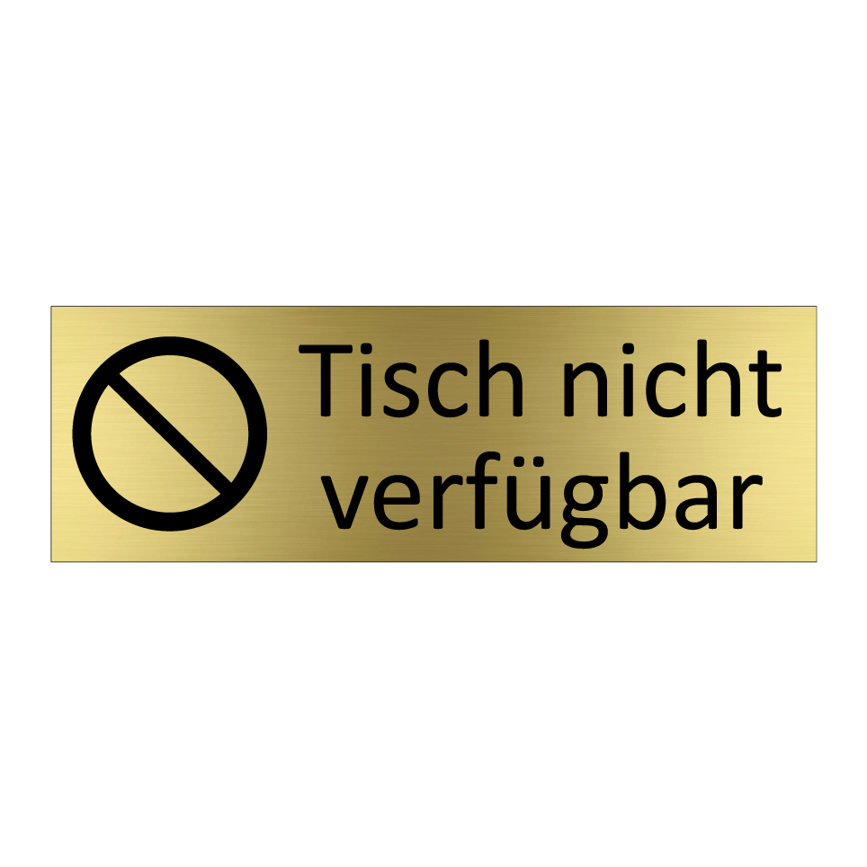 Tisch nicht verfügbar