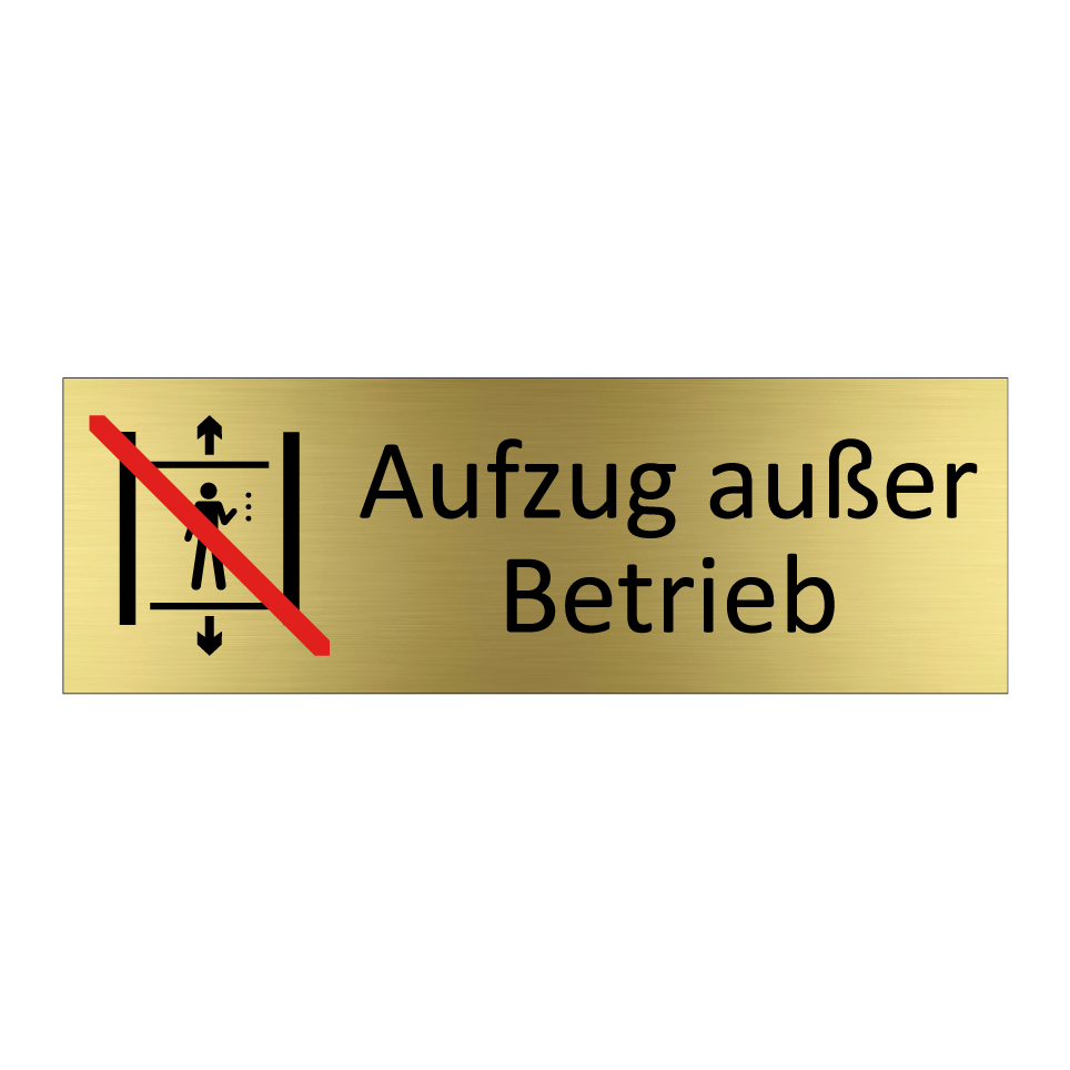 Aufzug außer Betrieb