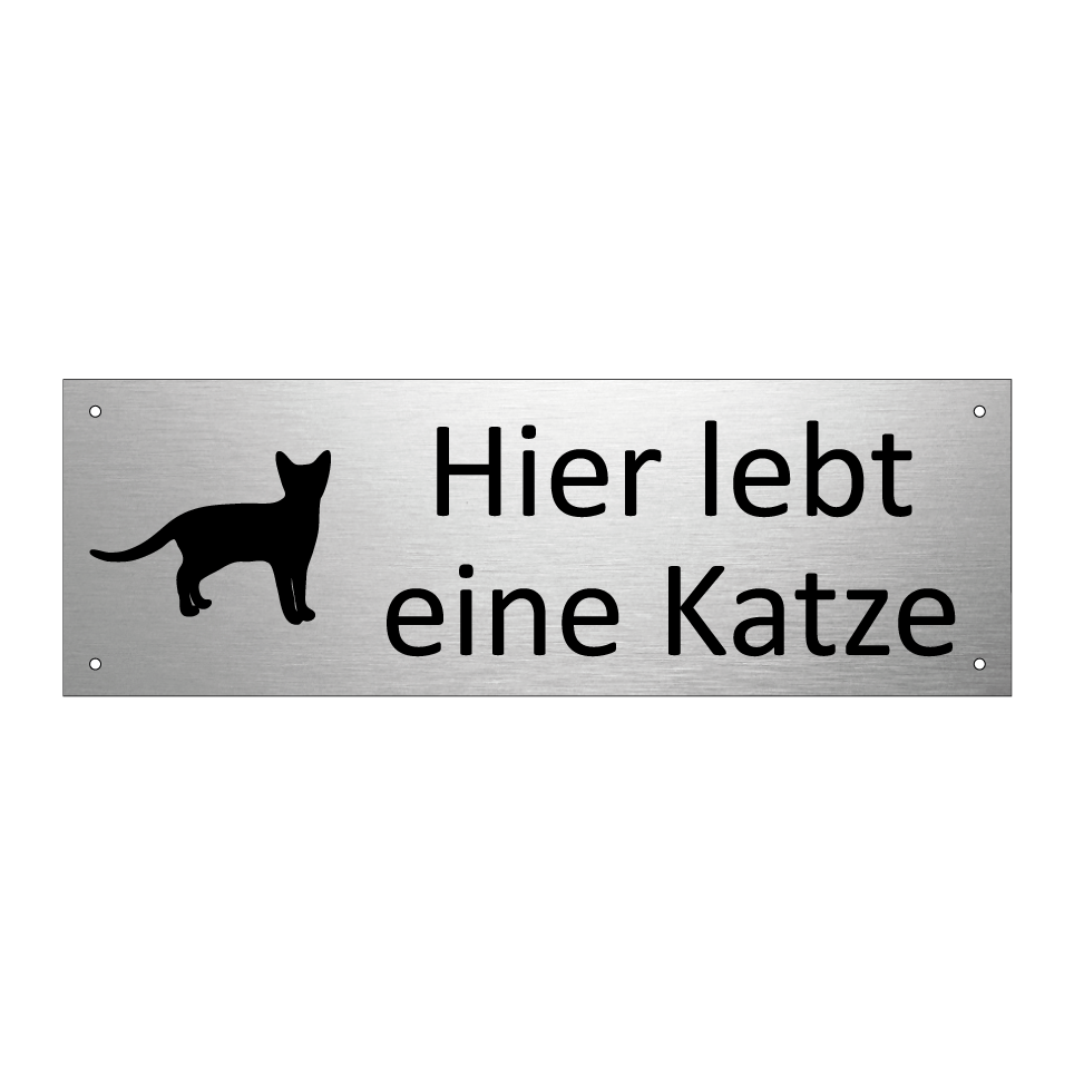 Hier lebt eine Katze