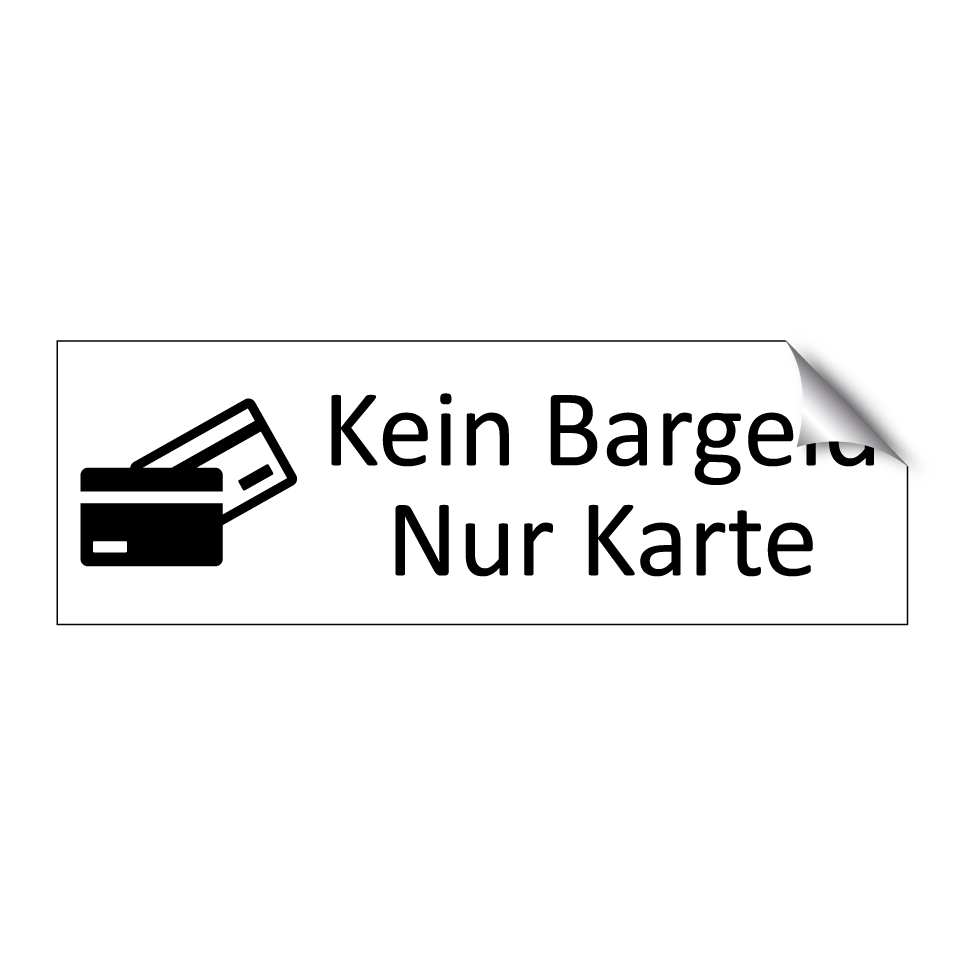 Kein Bargeld Nur Karte