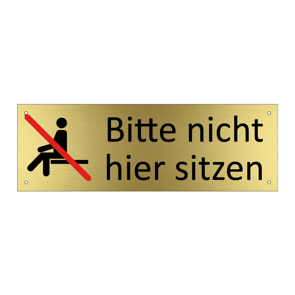 Bitte nicht hier sitzen