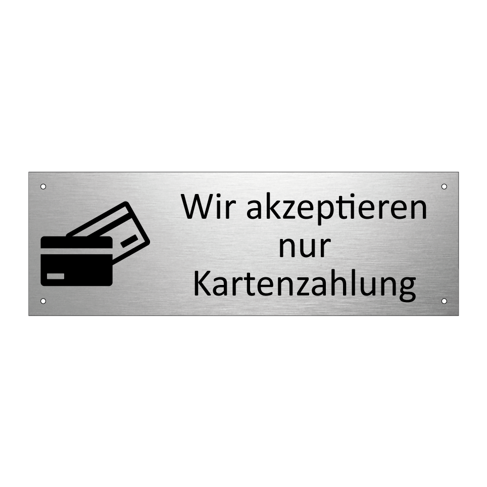 Wir akzeptieren nur Kartenzahlung