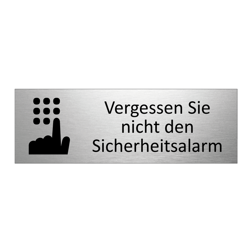 Vergessen Sie nicht den Sicherheitsalarm