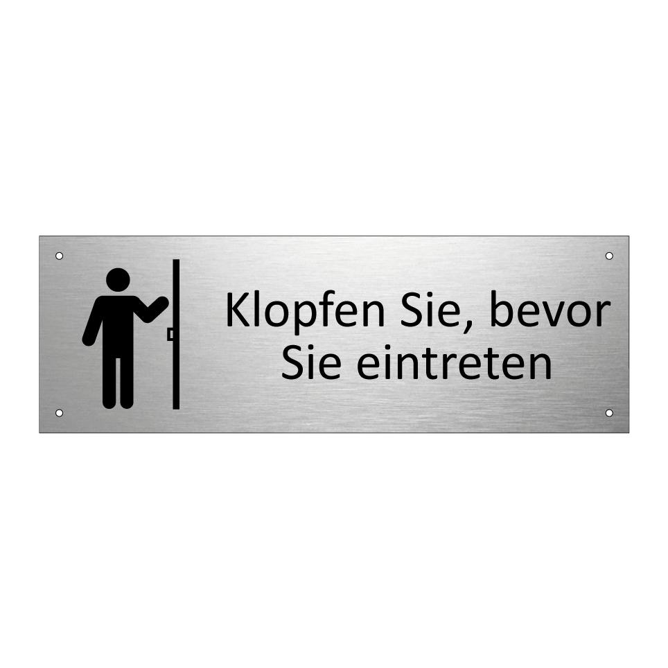 Klopfen Sie, bevor Sie eintreten