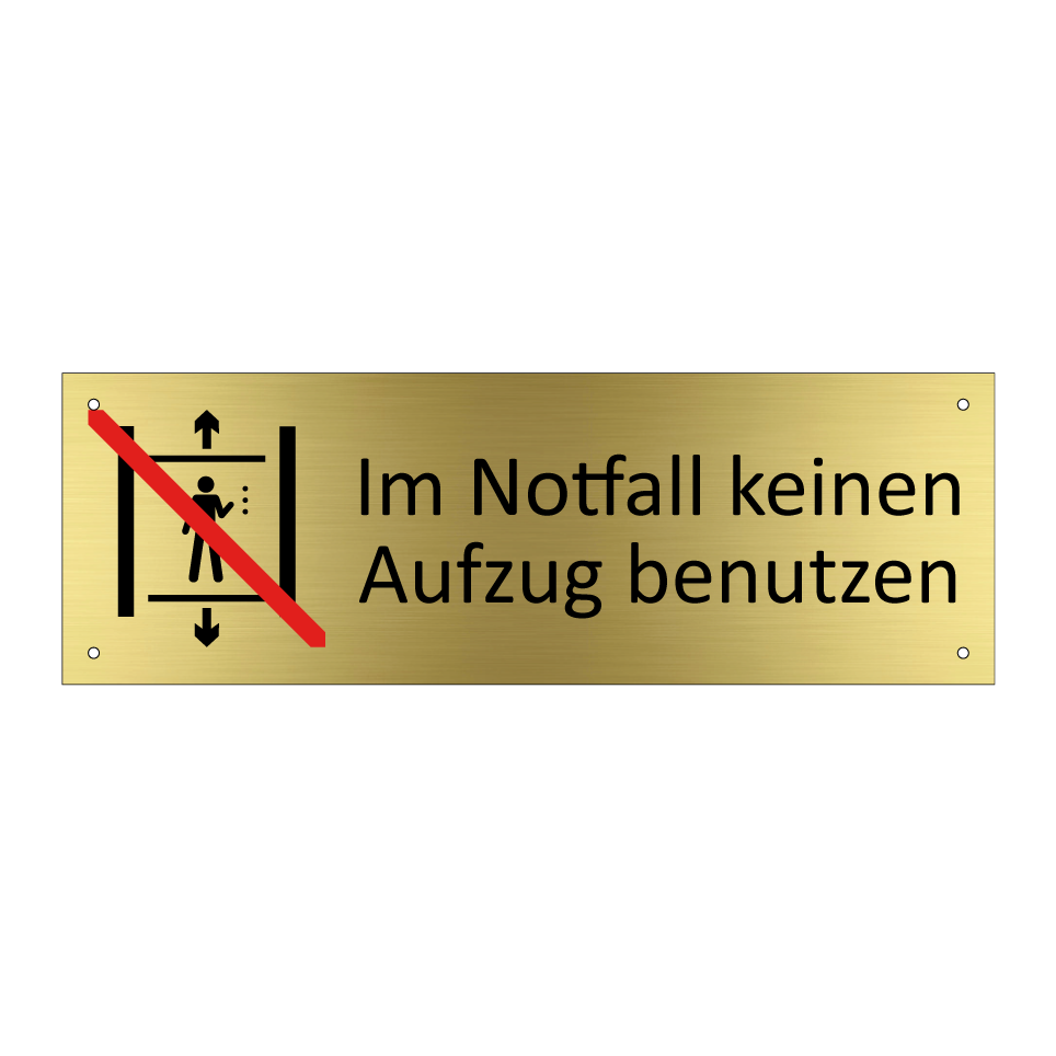 Im Notfall keinen Aufzug benutzen