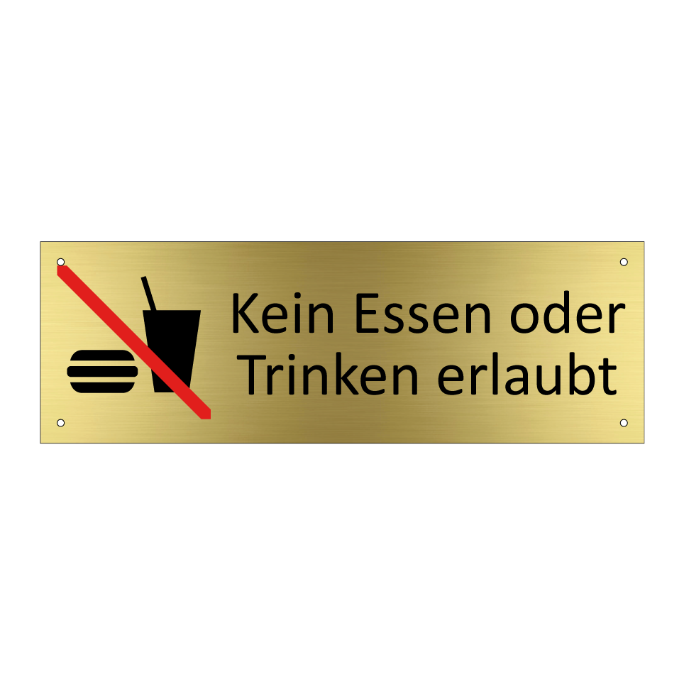 Kein Essen oder Trinken erlaubt