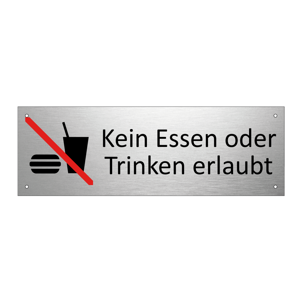 Kein Essen oder Trinken erlaubt