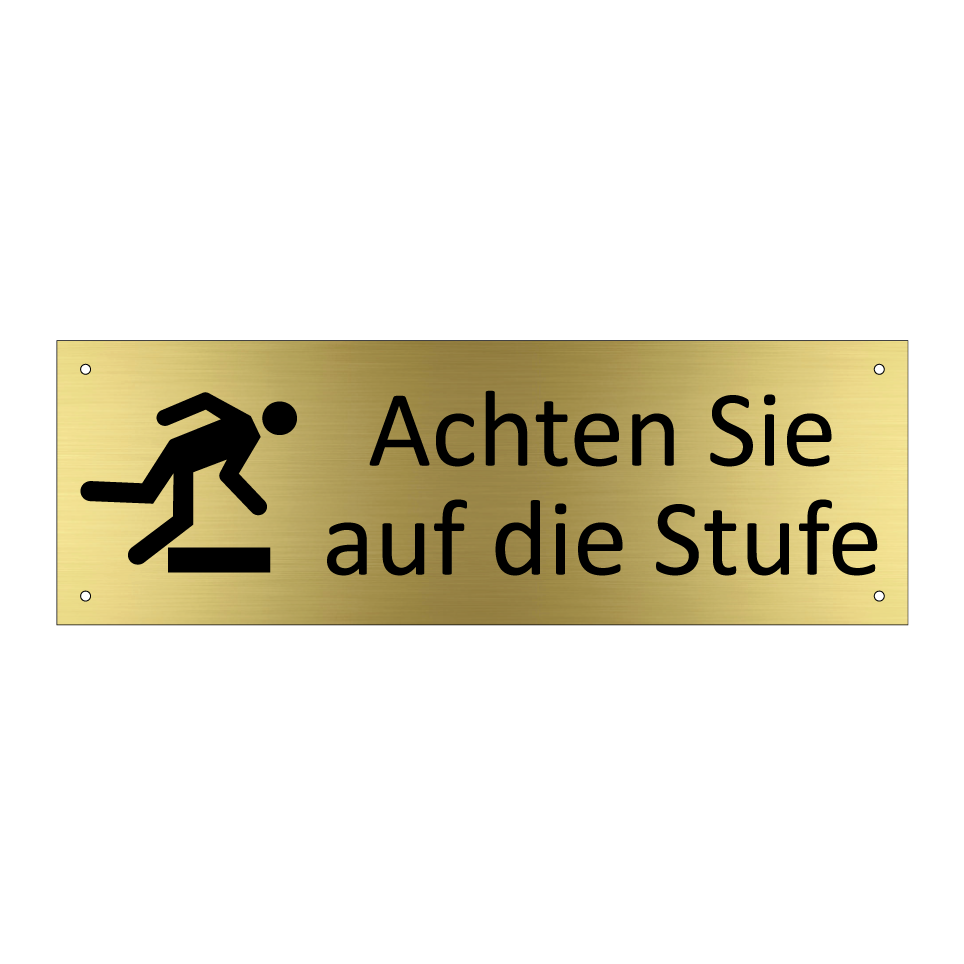 Achten Sie auf die Stufe