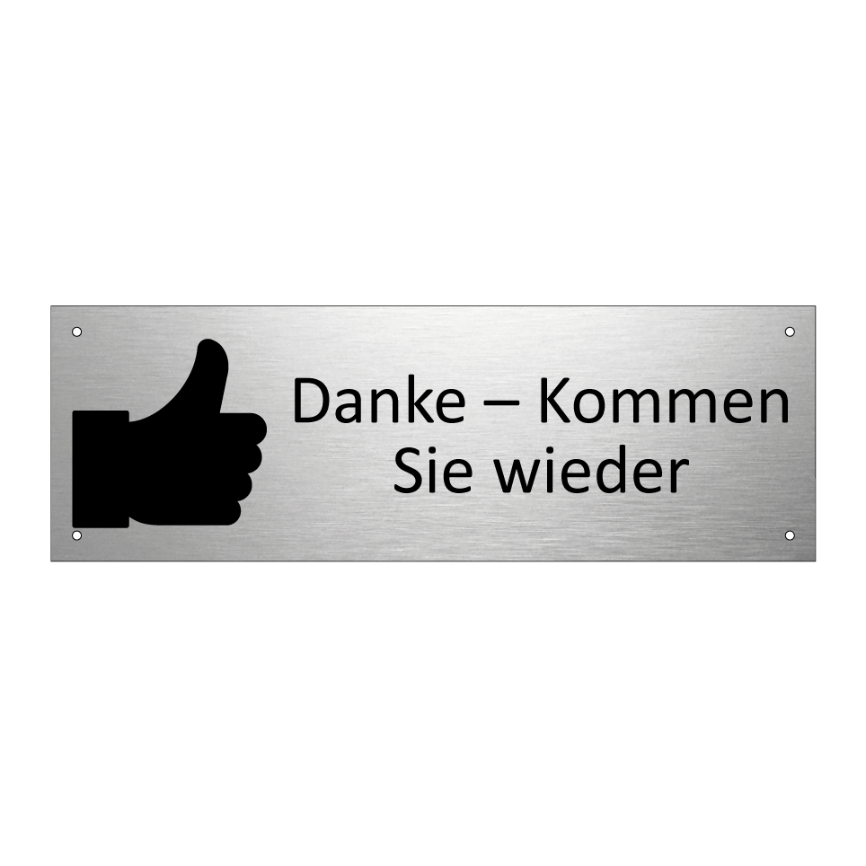 Danke – Kommen Sie wieder