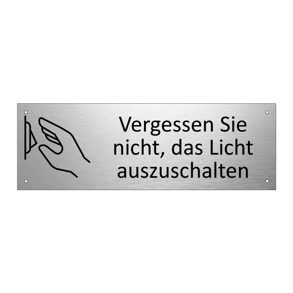 Vergessen Sie nicht, das Licht auszuschalten