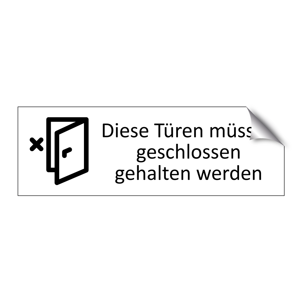 Diese Türen müssen geschlossen gehalten werden
