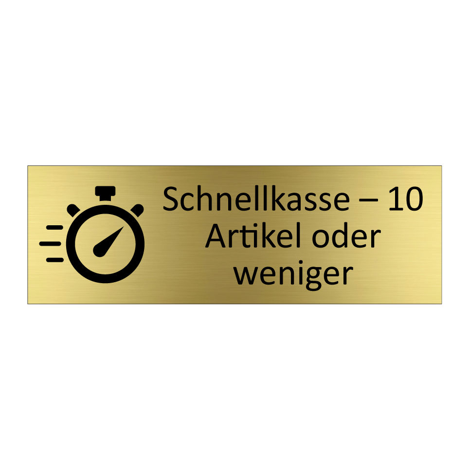 Schnellkasse – 10 Artikel oder weniger