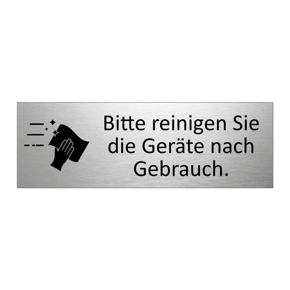 Bitte reinigen Sie die Geräte nach Gebrauch.