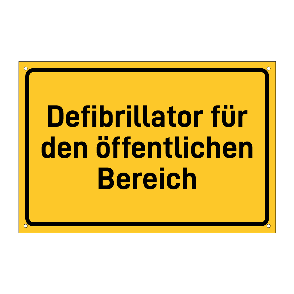 Defibrillator für den öffentlichen Bereich