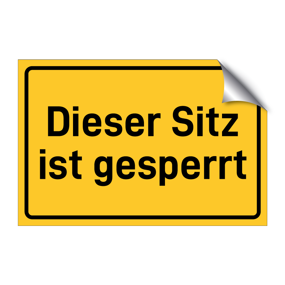 Dieser Sitz ist gesperrt