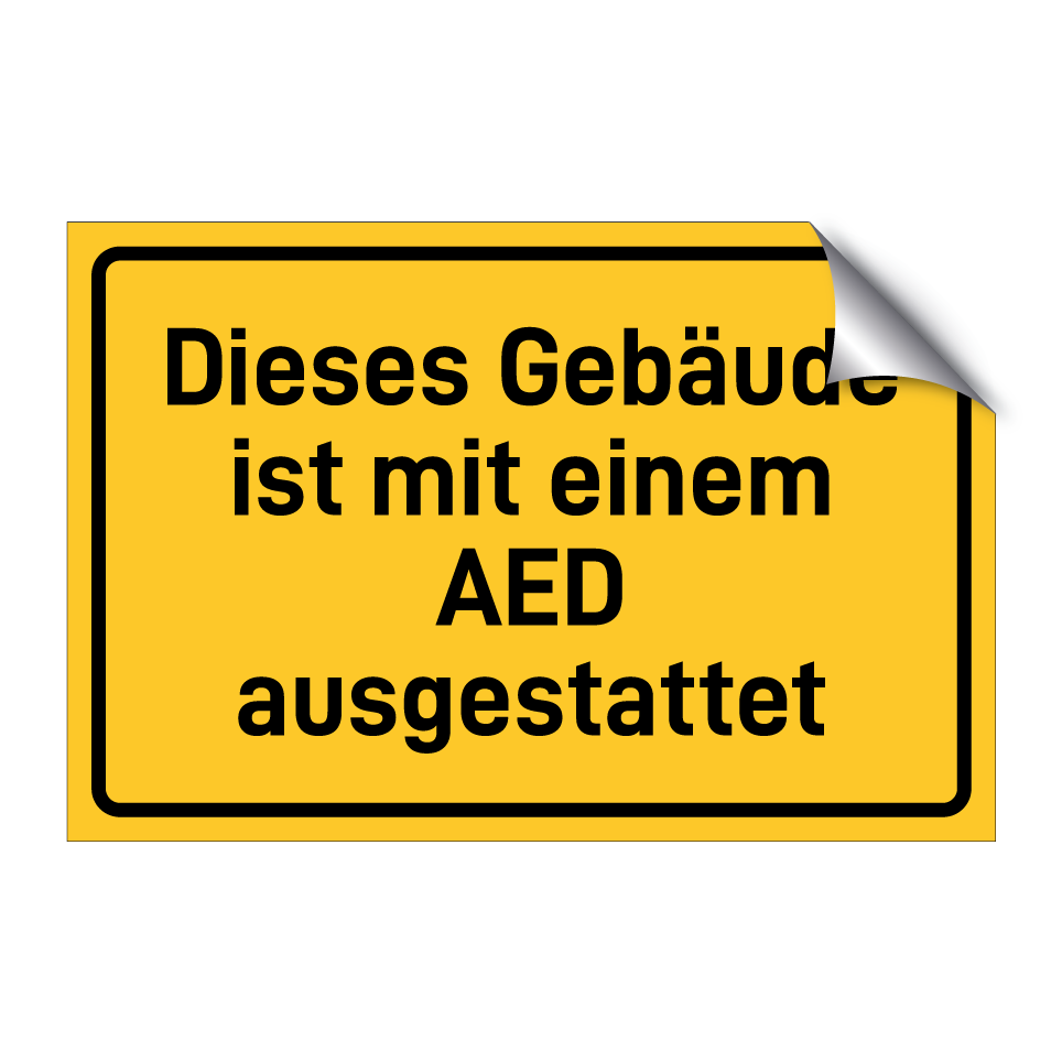 Dieses Gebäude ist mit einem AED ausgestattet