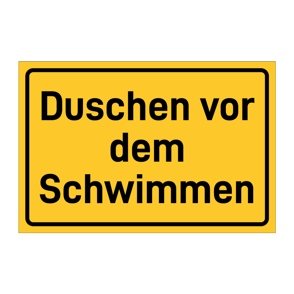 Duschen vor dem Schwimmen