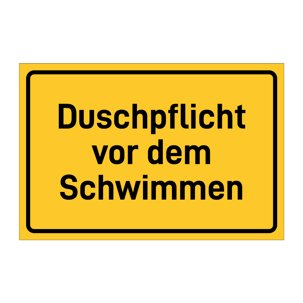 Duschpflicht vor dem Schwimmen