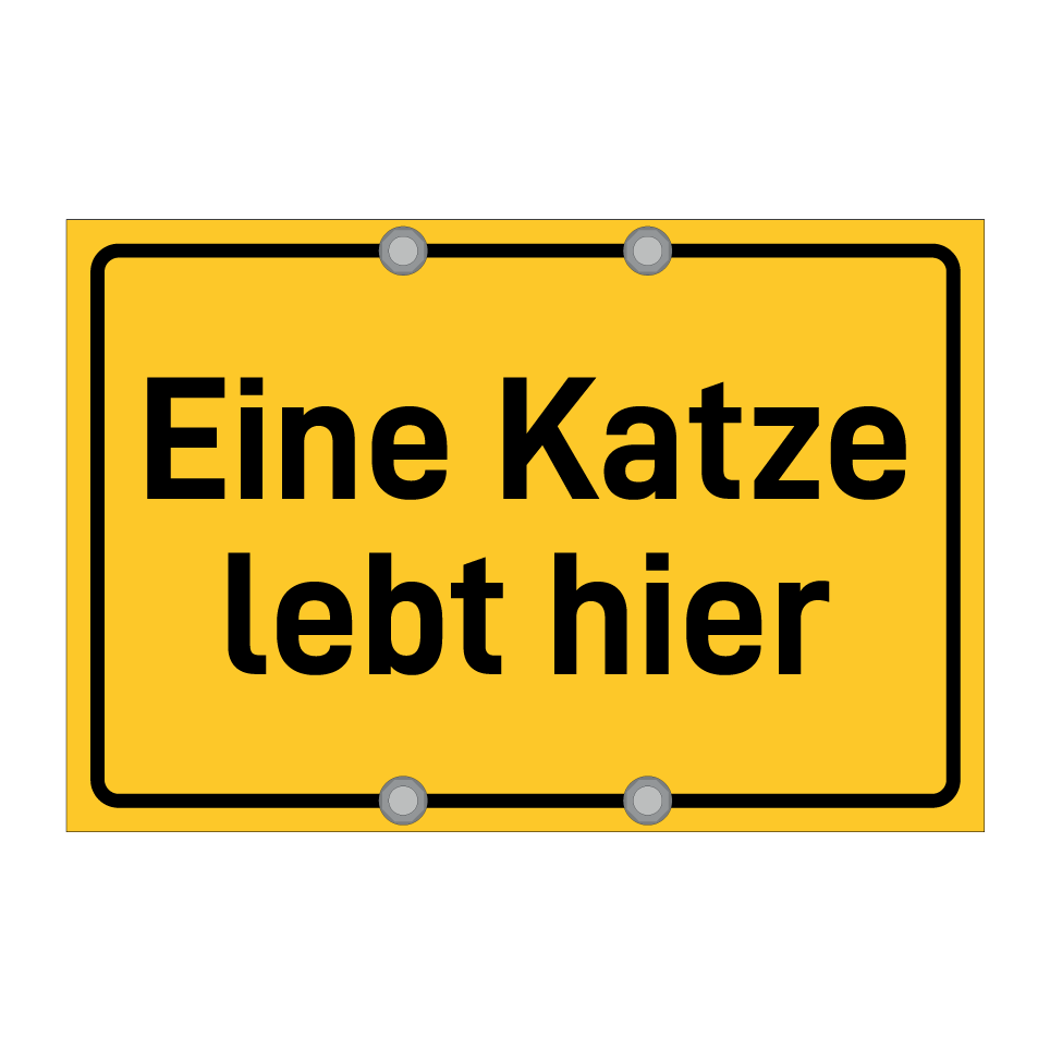 Eine Katze lebt hier