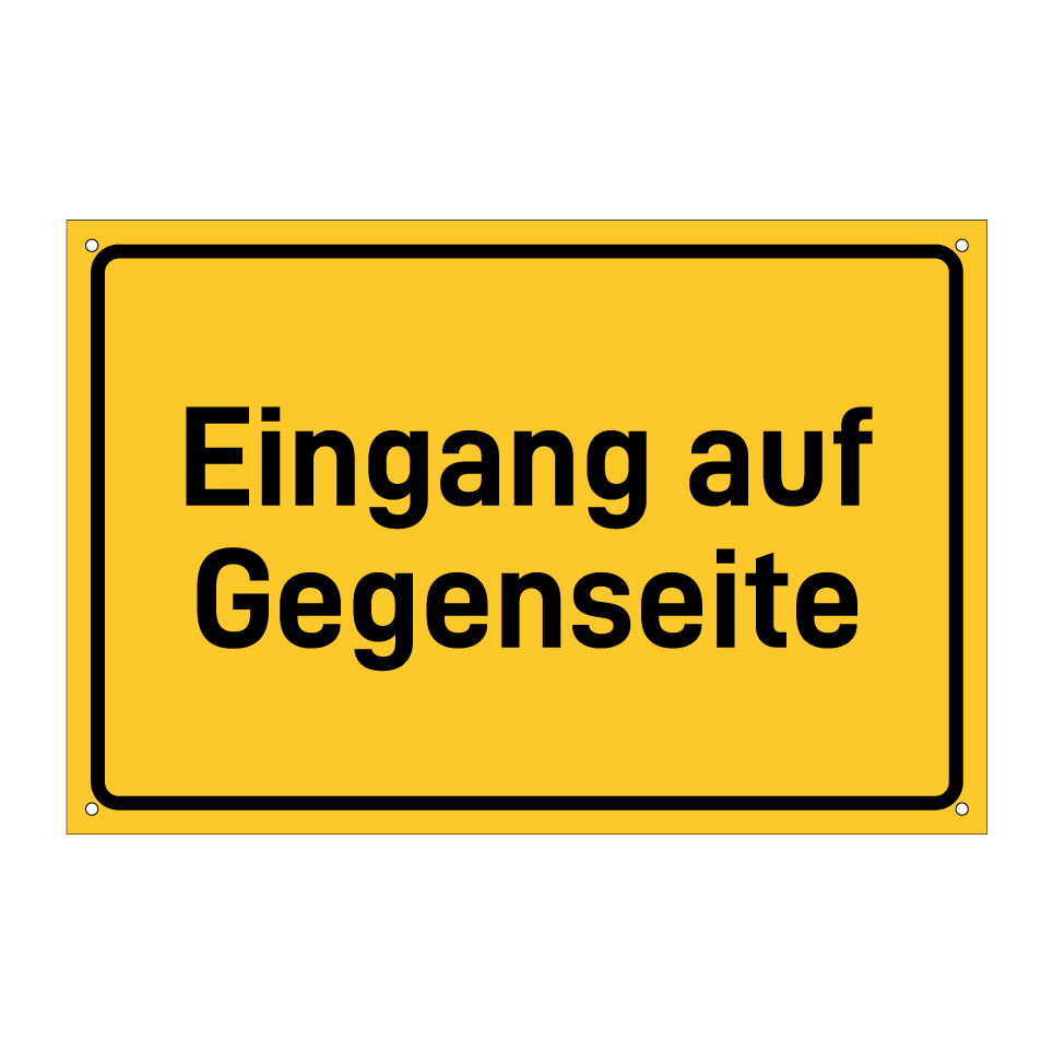 Eingang auf Gegenseite