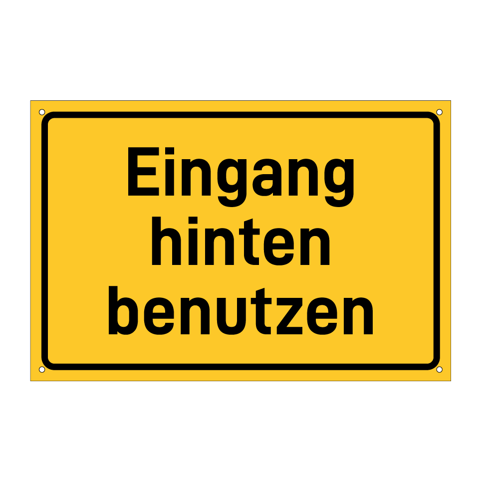 Eingang hinten benutzen