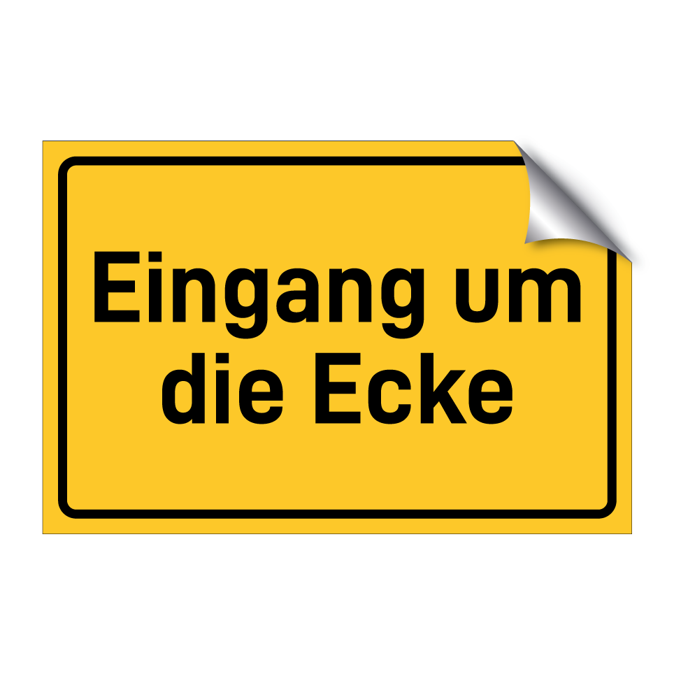Eingang um die Ecke