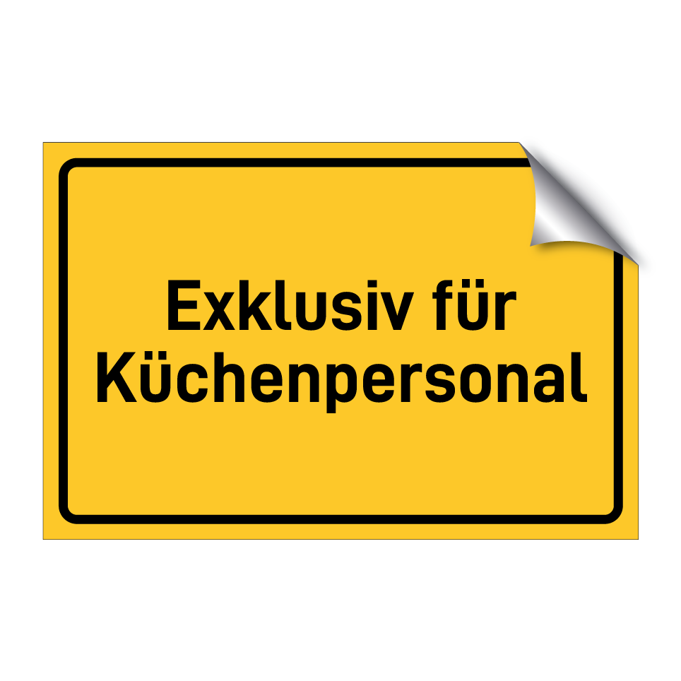 Exklusiv für Küchenpersonal