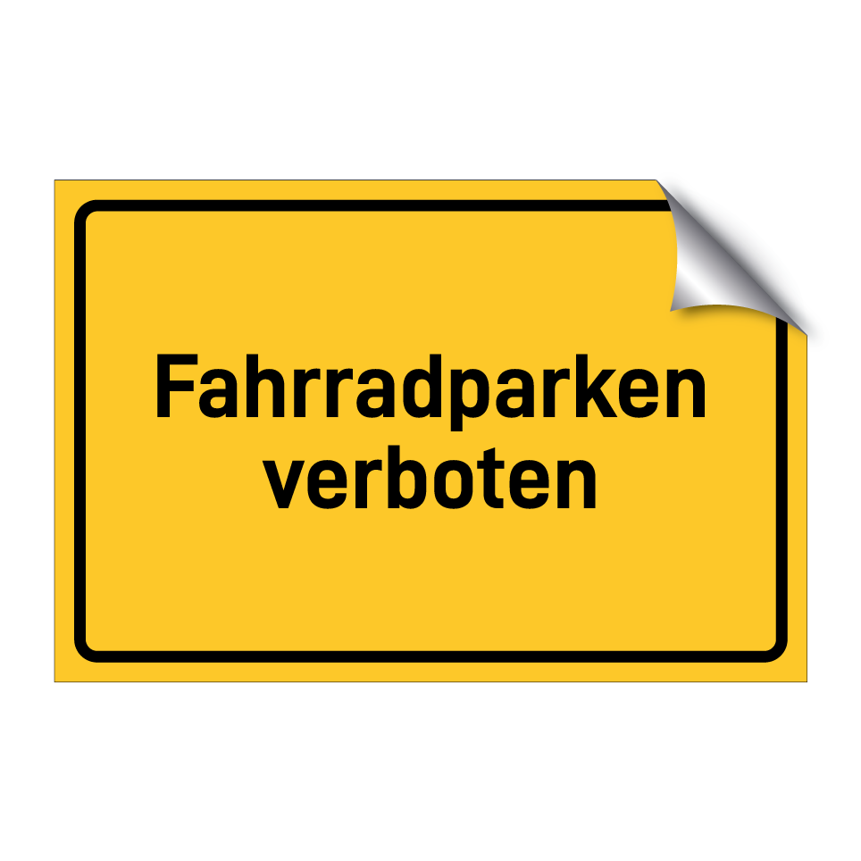 Fahrradparken verboten