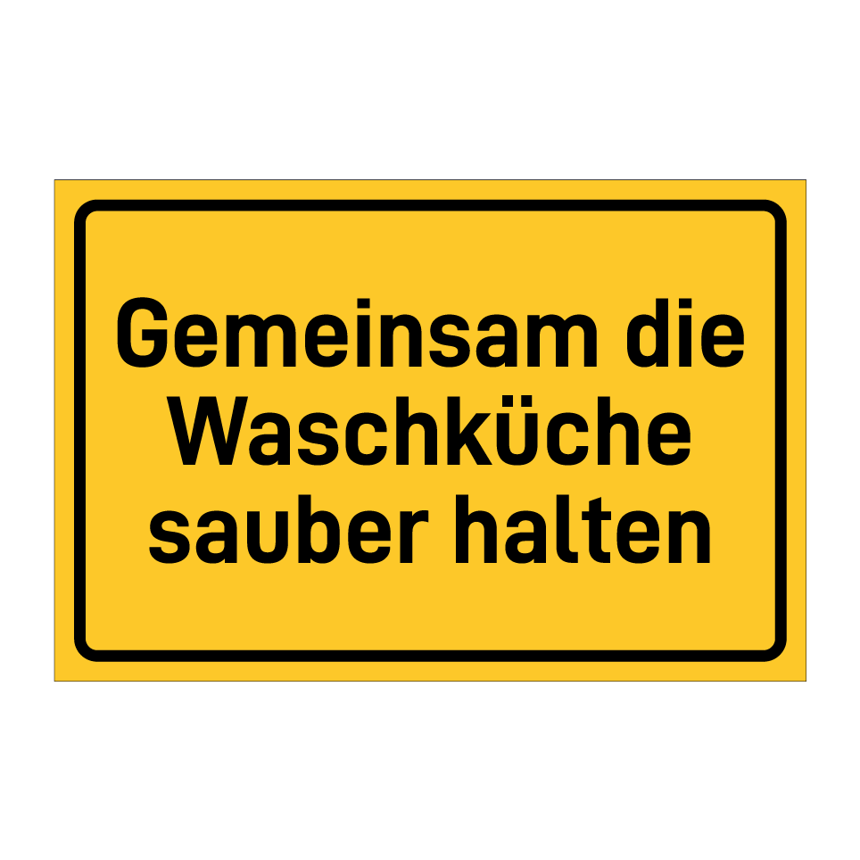 Gemeinsam die Waschküche sauber halten