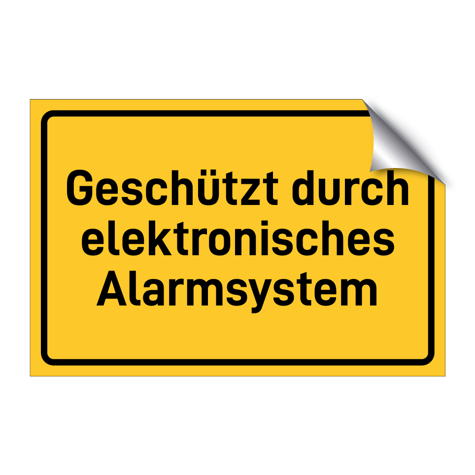 Geschützt durch elektronisches Alarmsystem