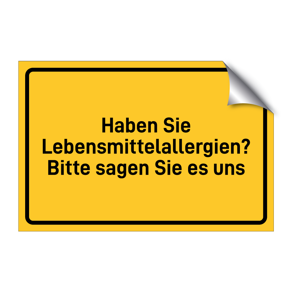Haben Sie Lebensmittelallergien? Bitte sagen Sie es uns