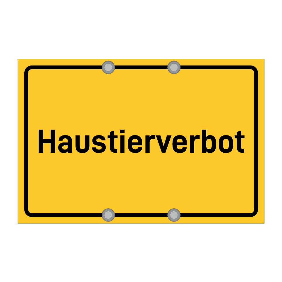 Haustierverbot