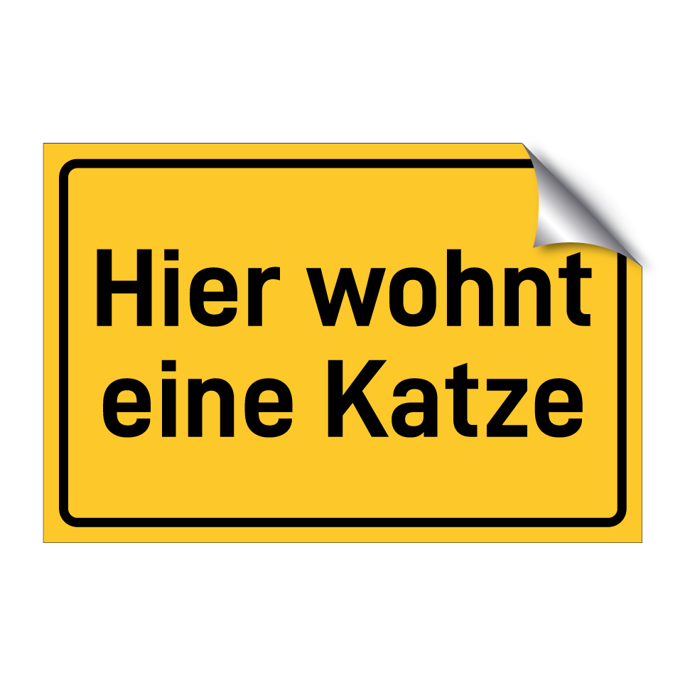 Hier wohnt eine Katze